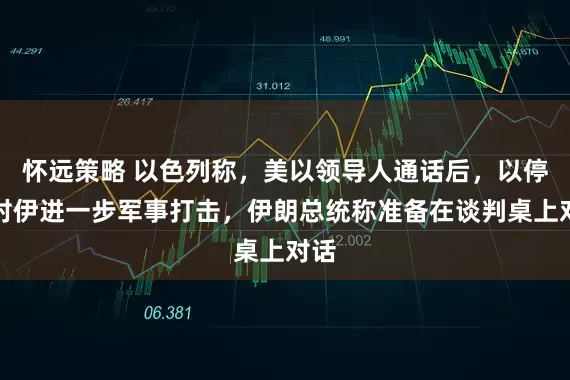 怀远策略 以色列称，美以领导人通话后，以停止对伊进一步军事打击，伊朗总统称准备在谈判桌上对话