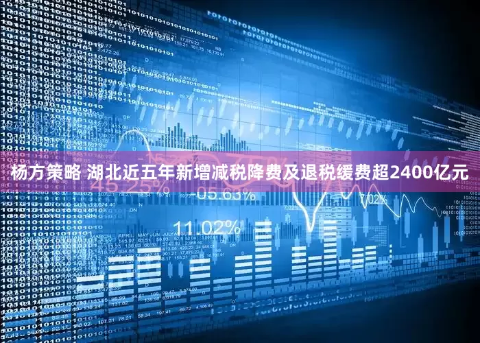 杨方策略 湖北近五年新增减税降费及退税缓费超2400亿元